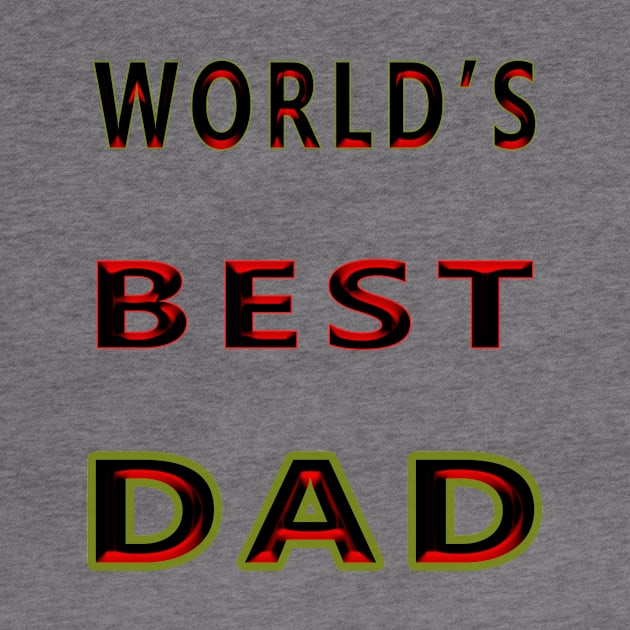 Funny Shirt for Dads, World's Best Dad Shirt Father by YassShop